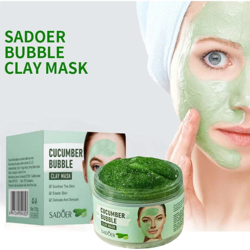 SADOER Cucumber Bubble Mask – Moisturizing All Skin Types Bubble Face Mask Oasis Select