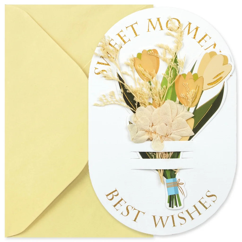 3D Dried Flower Standing Greeting Card | DIY Personalized Gift