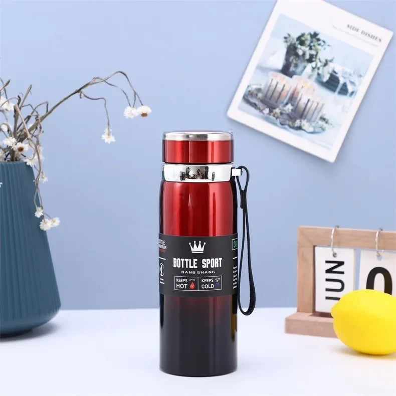 1000ml Thermal Water Bottle Thermos Vacuum Flask Double Stainless Steel Coffee Tea Insulated Cup Leakage-proof for Office Oasis Select Gradient Red 1000ML
