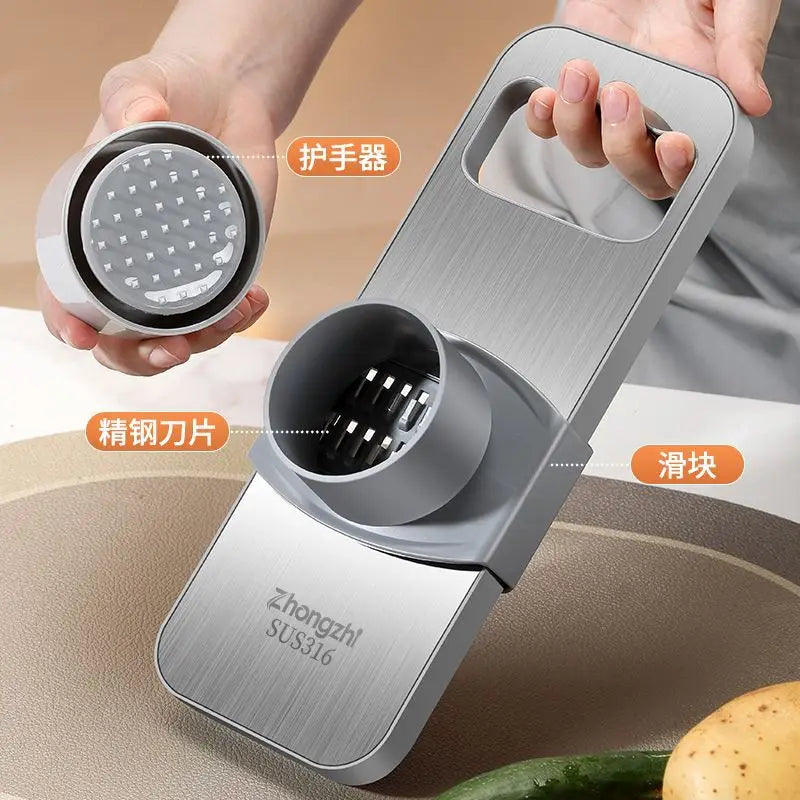 Stainless Steel Vegetable Slicer Potato Slicer Household New Multifunctional Slicer That Does Not Harm Hands Kitchen Accessories Oasis Select