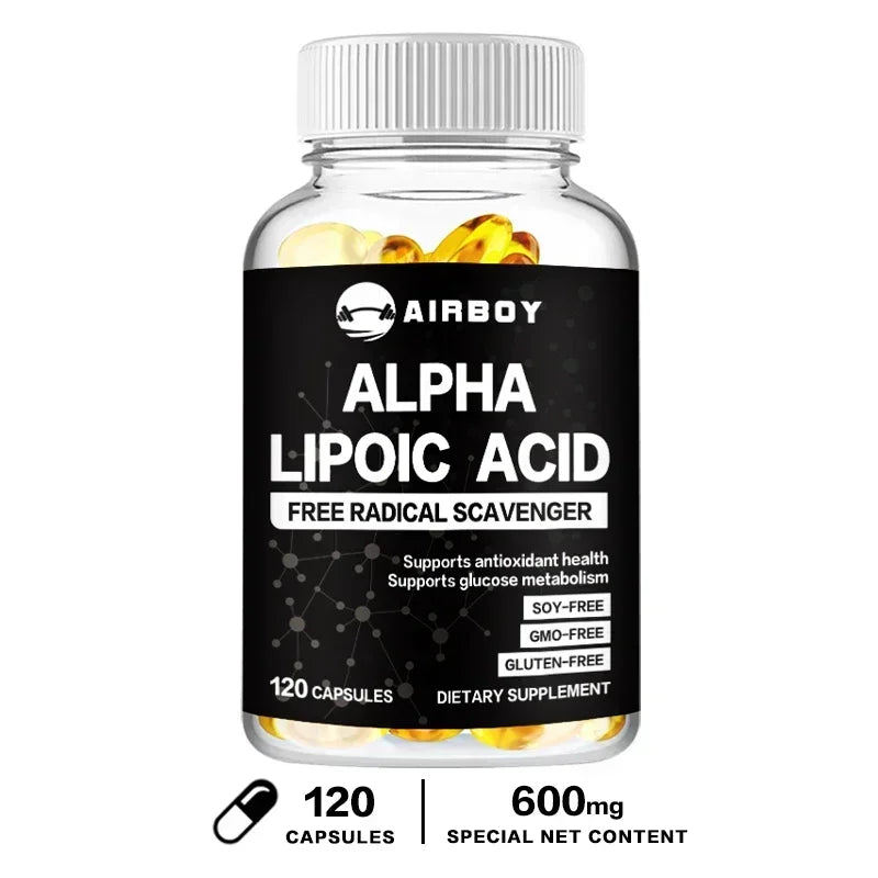Alpha Lipoic Acid 600mg – Antioxidant & Energy Support Capsules