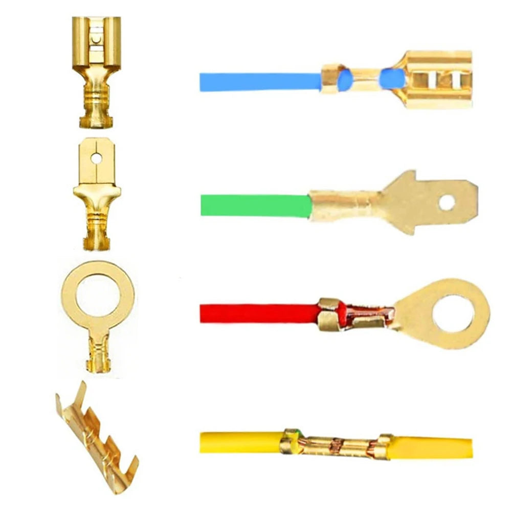 1000pcs Male Female Cable Connector 2.8/4.8/6.3mm Electrical Crimp Terminals Termin Spade Connectors Assorted Kit Oasis Select