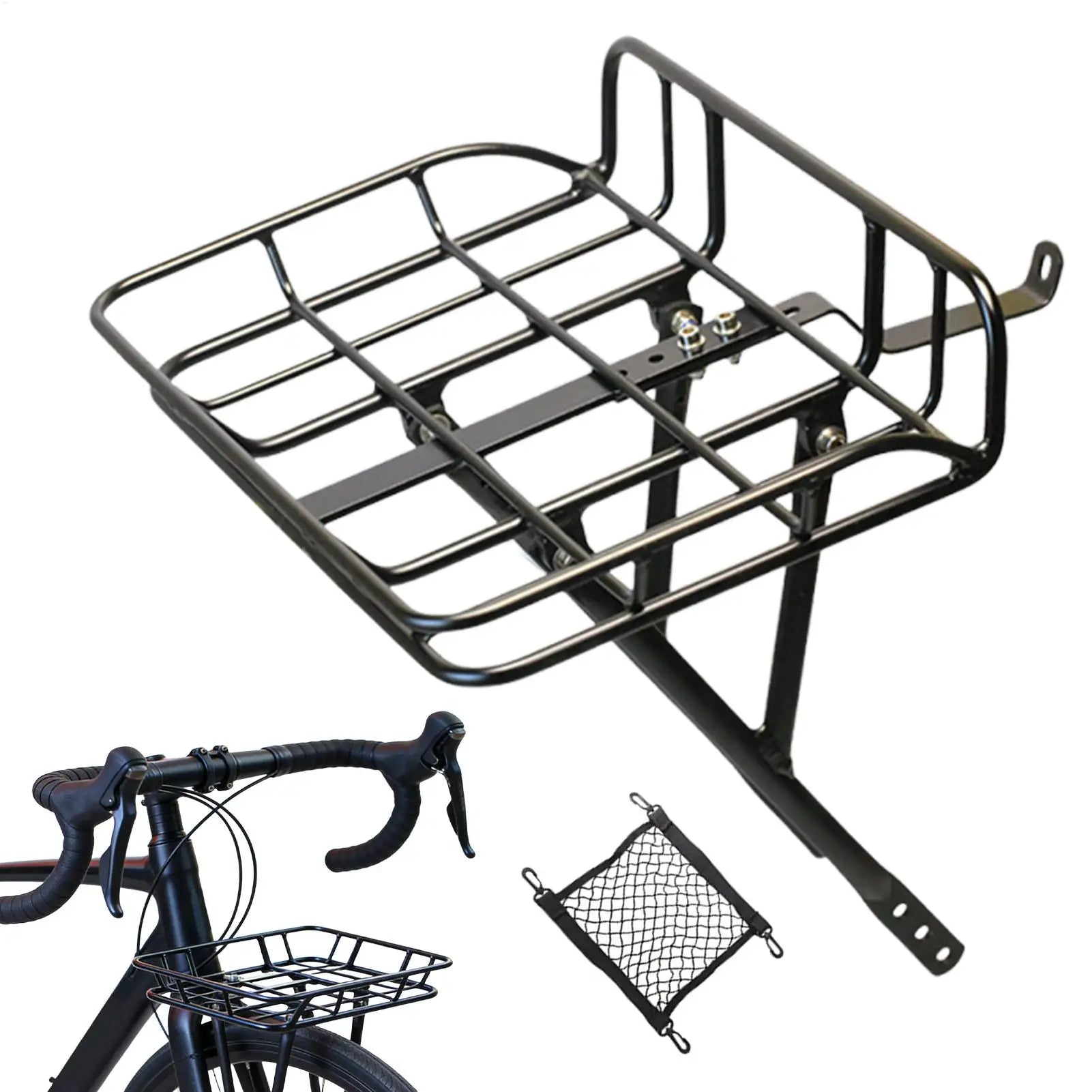 Bike Rack for Bike Lightweight Bracket Luggage Holder Large Front Bicycle Basket for Biking Cycling Touring Delivery Travel Oasis Select