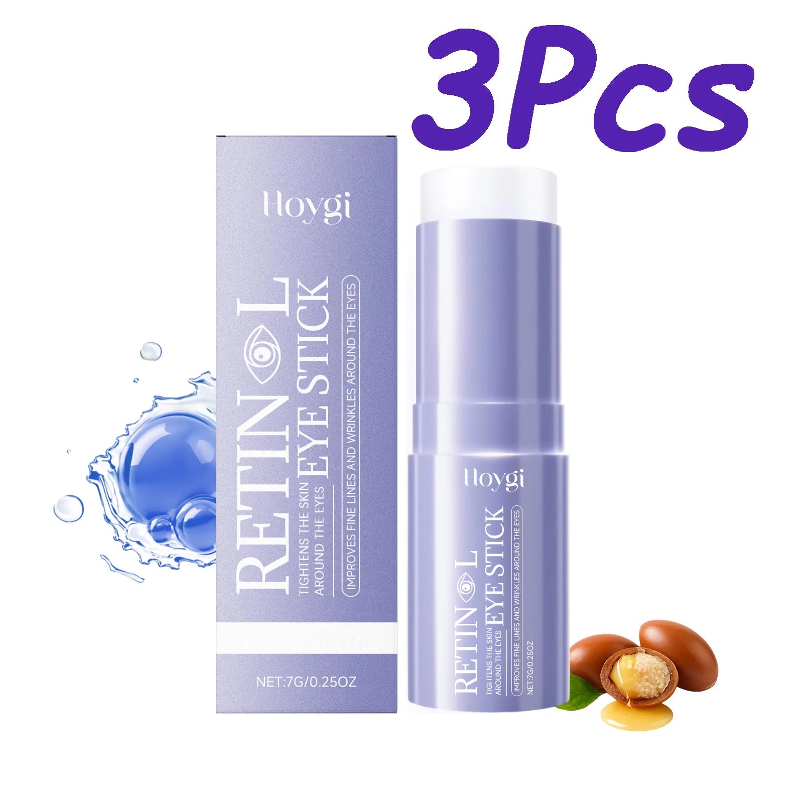 Hoygi Retinol Eye Cream Stick – Dark Circles & Anti-Aging Retinol Eye Cream Oasis Select 3 x 7g Boxed