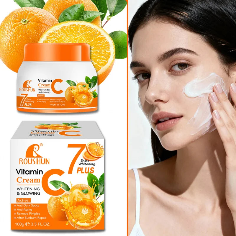 ROUSHUN Vitamin C Facial Moisturizer Cream – Unisex Daily
