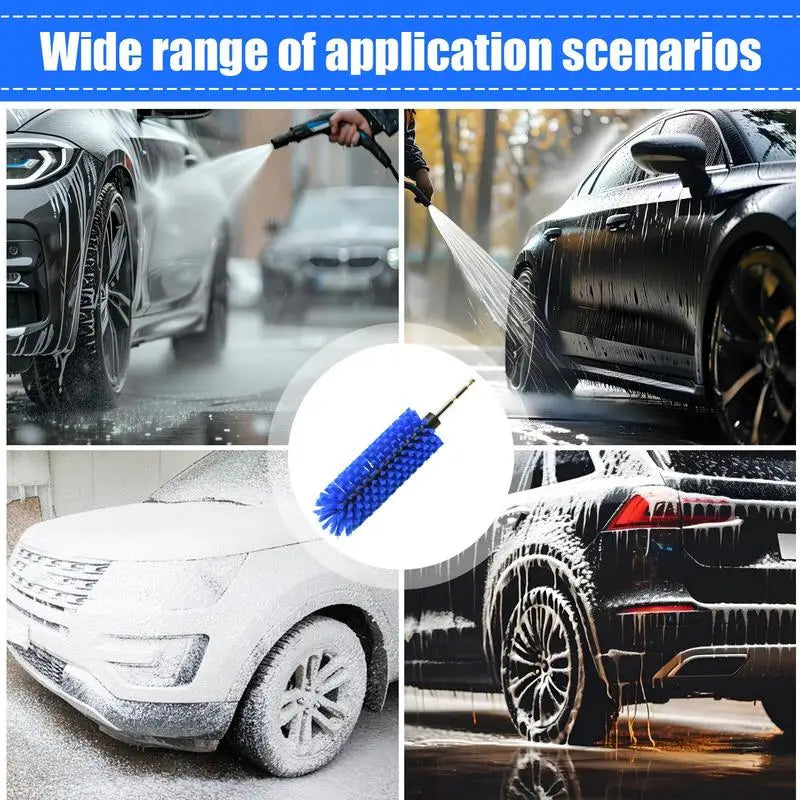 Wheel Brush for Car Cleaning Scrubber for Auto Tire No Scratches High-Density Bristles Car Wheel Cleaning Brush for Vehicles Oasis Select