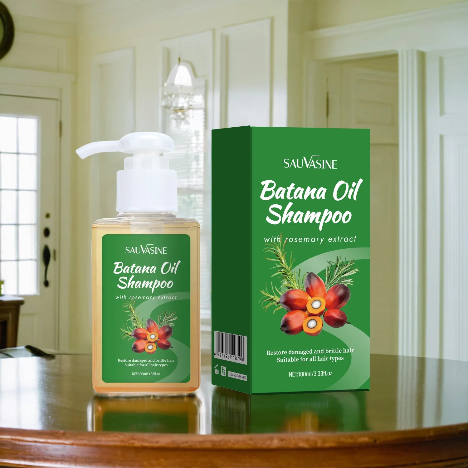 120g Batana Oil Shampoo & Conditioner Set Strengthens Hair Roots Repairs damaged Hair Deeply Nourishment Smooth Hair Conditioner Oasis Select