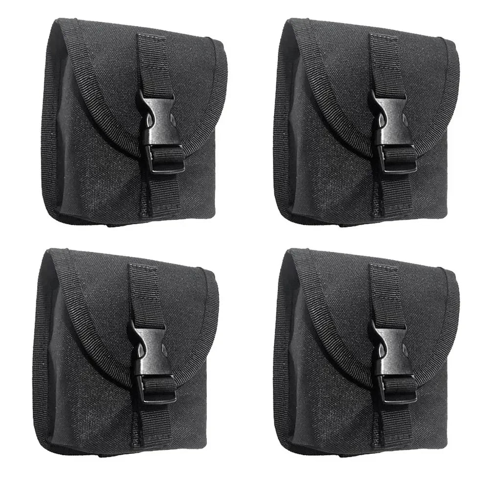 600D Nylon Scuba Diving Trim Counter Weight Pocket Pouch with Quick Release Buckles Ballast Weight Pouch for Cave Wreck Diving Oasis Select Black 4PC