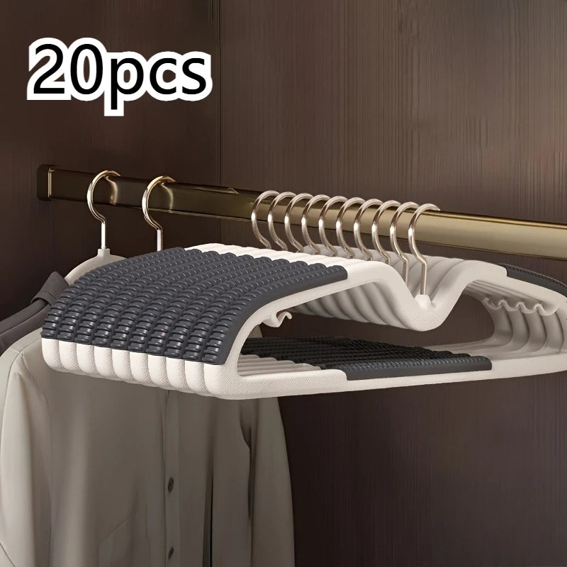 Plastic Clothes Hangers Space Saving Non Slip Short Neck Wardrobe Organizer for Home Dorm Bedroom Storage 20pcs Clothing Rack Oasis Select 20pcs