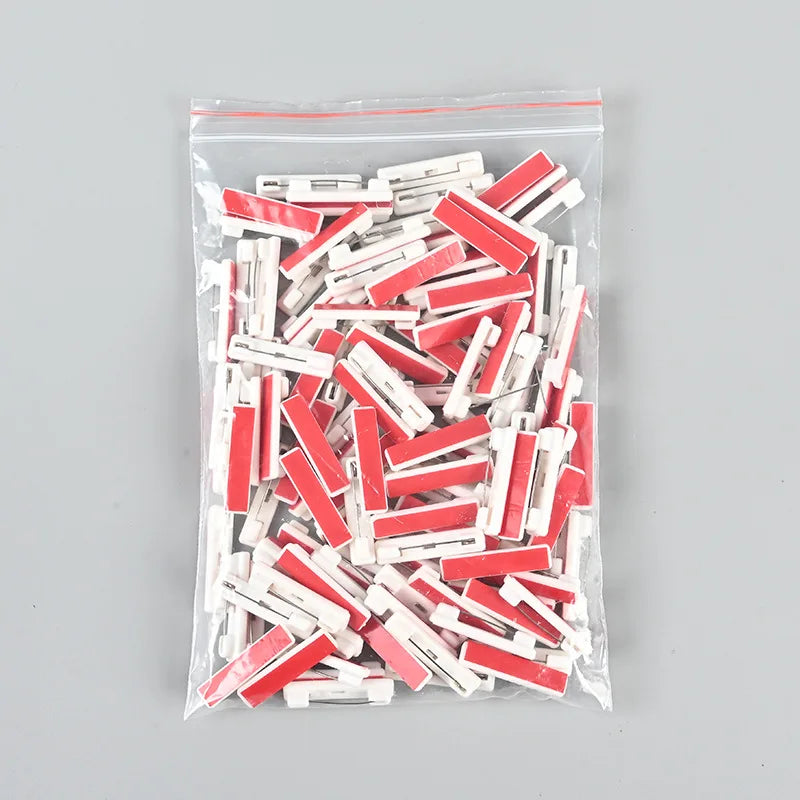 50pcs Black White Safety Pins Badge Pins with Sticky Strips for Name Tag ID Card Badge DIY Craft Brooch Jewelry Making Accessory Oasis Select