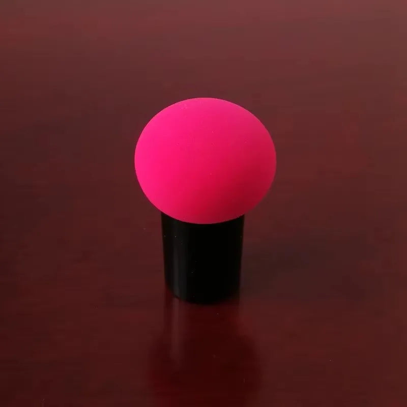 1/2pcs Color Mushroom Head Cosmetic Puff With Protective Cap Loose Powder Foundation Puff Air Cushion Sponge Makeup Egg Makeup Oasis Select 1pcs Rose