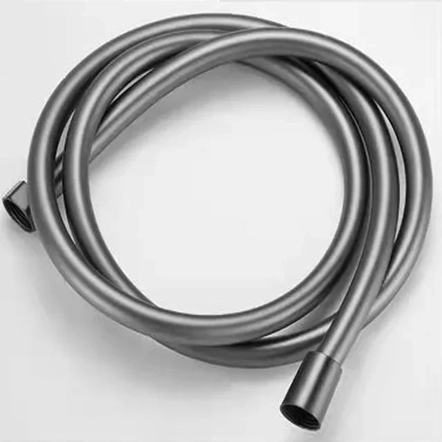 New PVC High Pressure Silver & Black Smooth Shower Hose For Bathroom Handheld Head Flexible Plumbing Anti Winding GI/2 Universal Oasis Select Grey 400cm