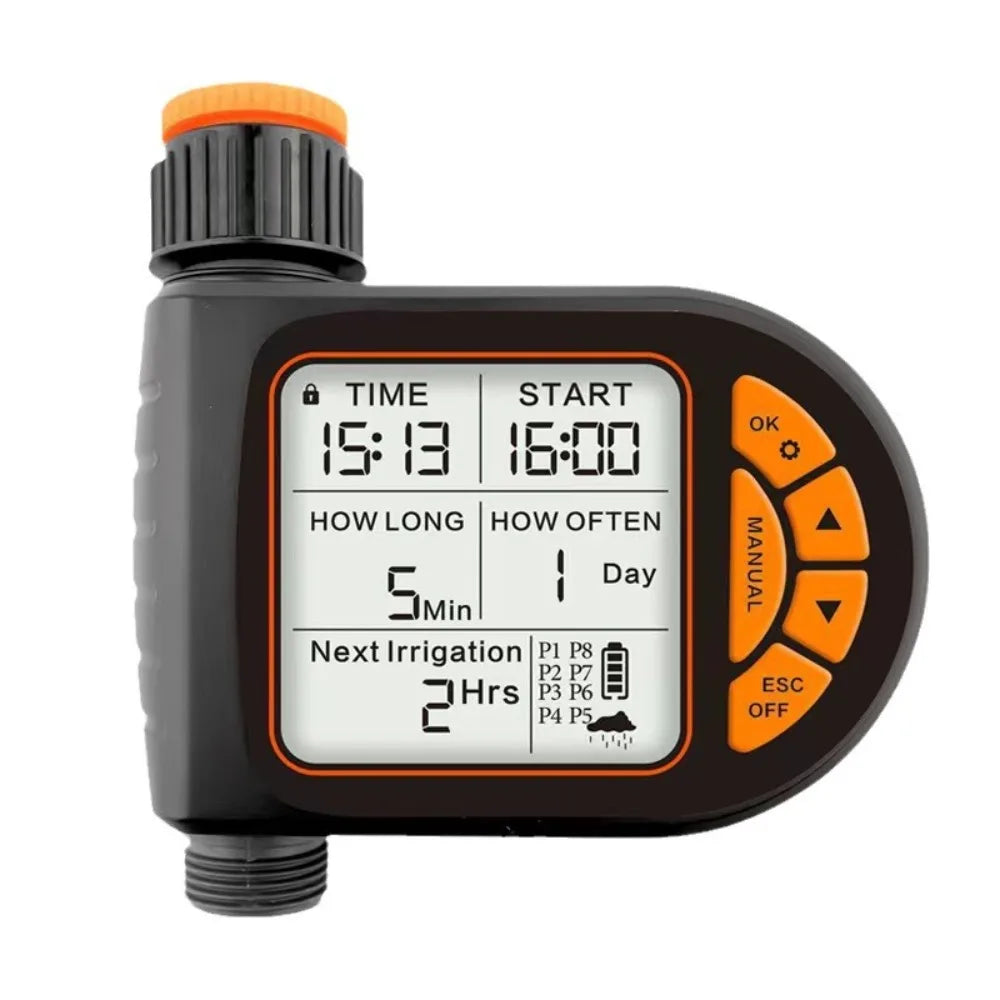 Digital Smart Timer Water Sprinkler Durable Water Saving Plant Watering Timer Professional Automatic Water Irrigation Controller Oasis Select Black