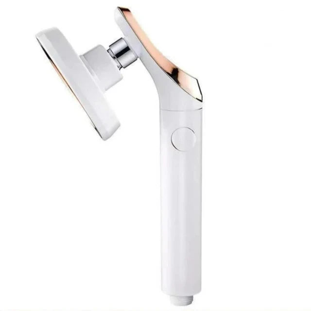 Shower Head Bathroom Rotating High Pressure Water Saving Handheld Shower Head Adjustable Stop Button Water Rain Shower Heads Oasis Select White Shower