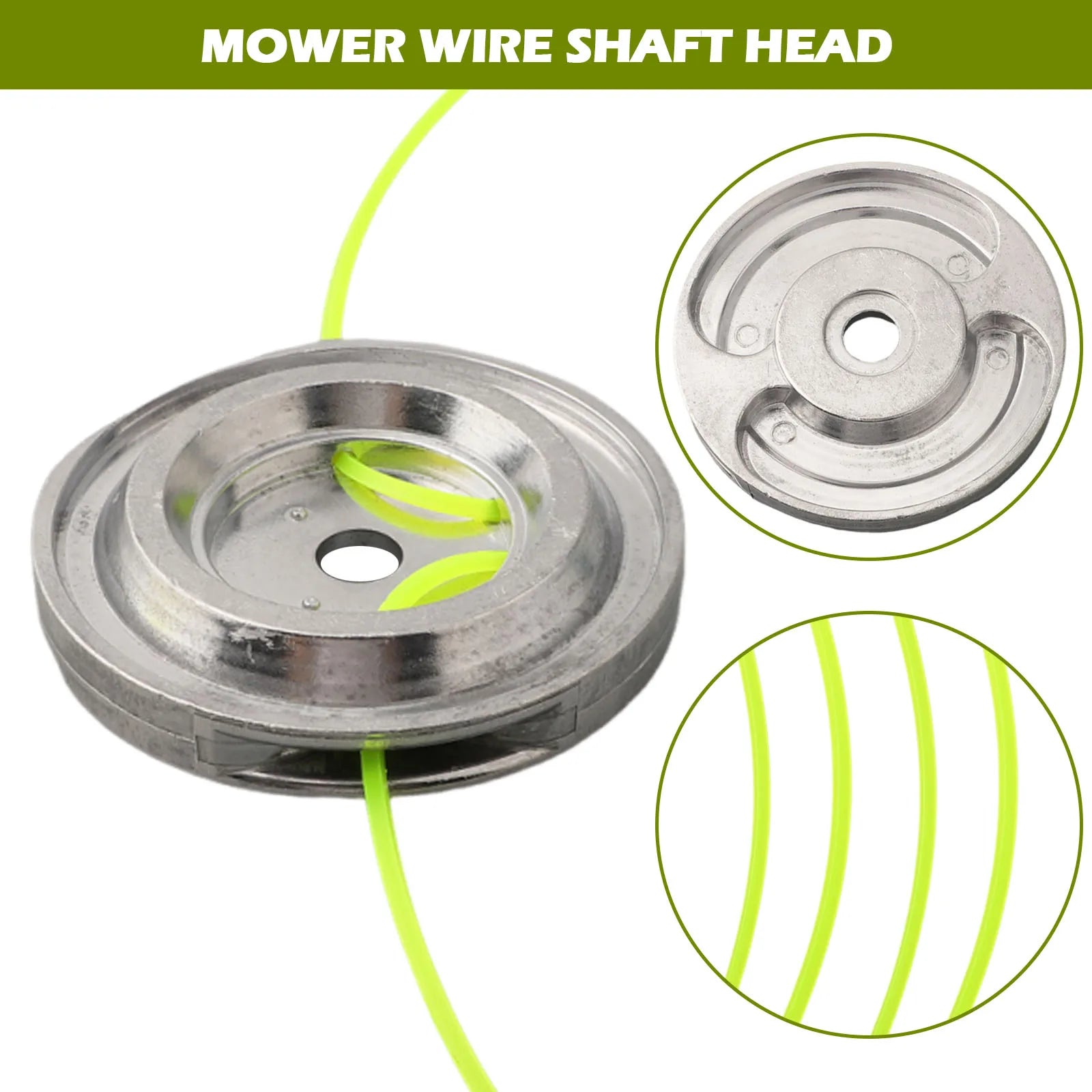 Brush Cutter Head With Four Trimmer Lines Aluminum Alloy Grass Cutter Lawn Mower Garden Power Tool Parts Oasis Select