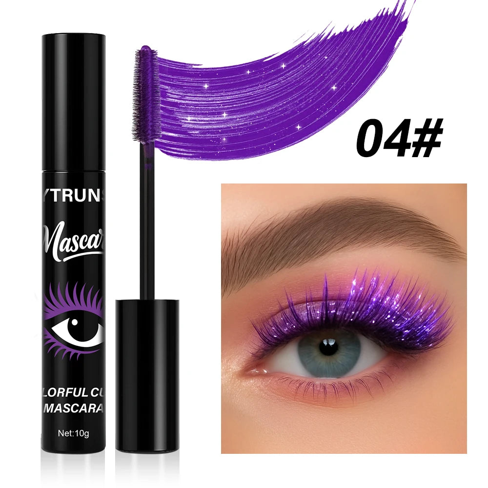 8 Color Glitter Mascara – Waterproof, Lengthening & Volumizing