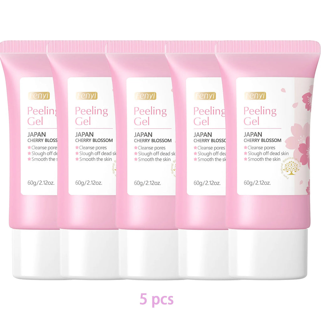 FENYI Sakura Cherry Blossom Exfoliating Peeling Gel 60g Facial Exfoliating Gel Oasis Select 5PCS