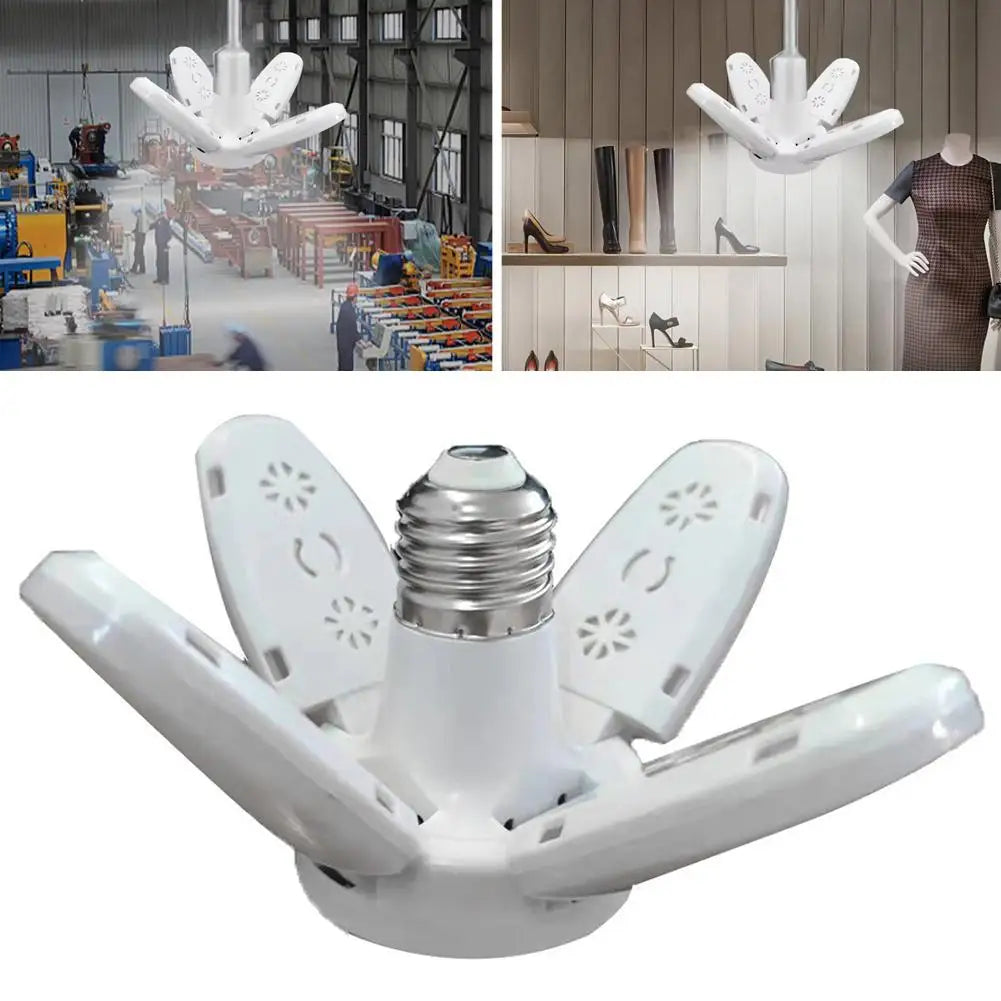 NEW Folding bulb LED 4 Leaf Bulb E27 Collapsible Pendant Light 220V Bombilla Storage Garage Kitchen Lighting High Brightness Oasis Select