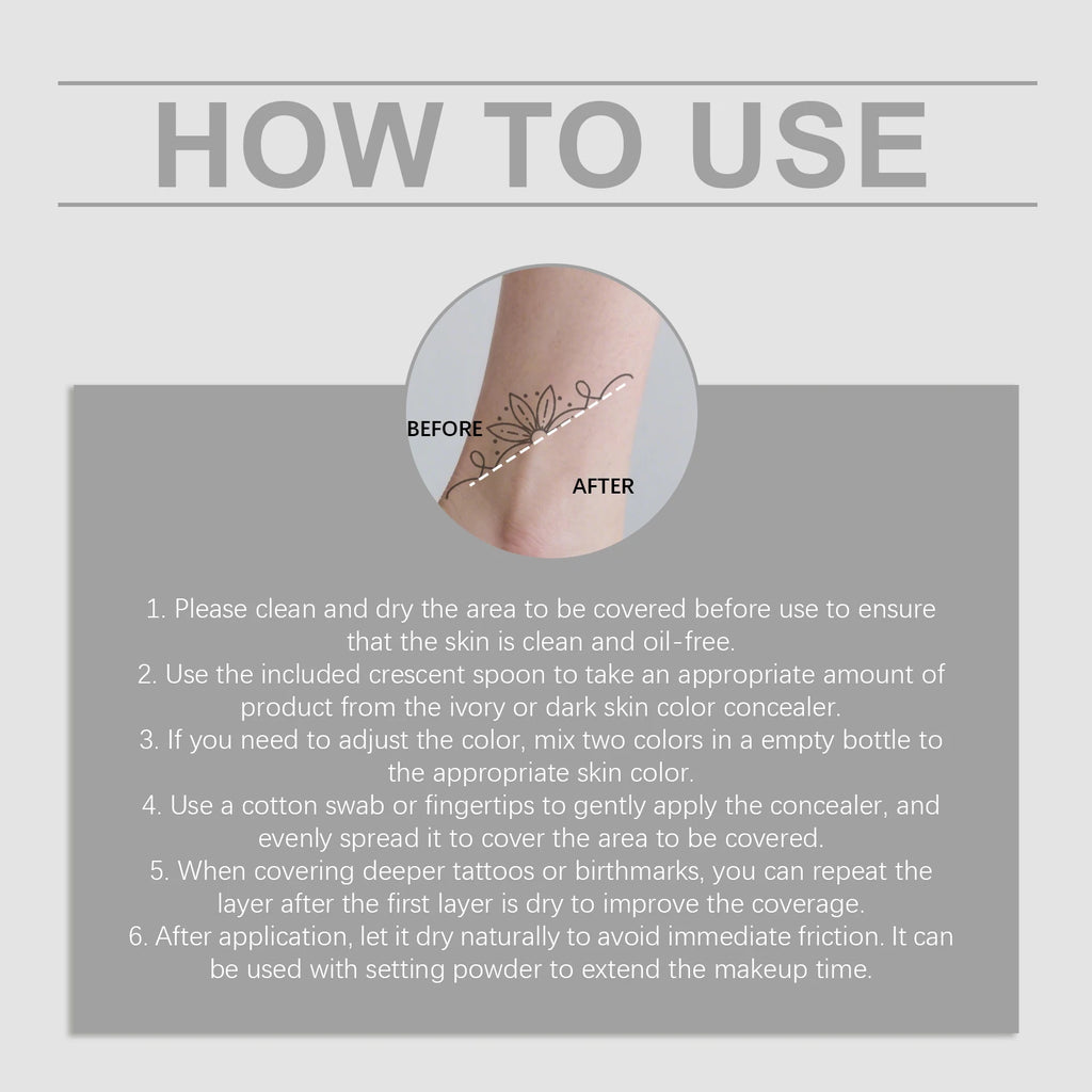 Soft Mist Tattoo & Scar Concealer – Full Coverage Cream 40g Tattoo Concealer Cream Oasis Select