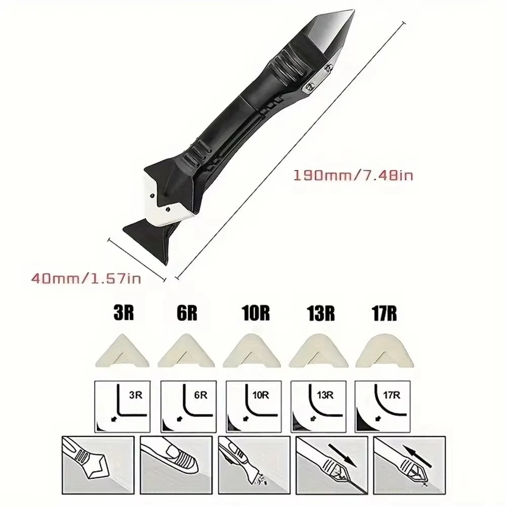 3-in-1 Caulking Tool Set – Scraper, Sealant Remover & Finisher Caulking Tool Set Oasis Select