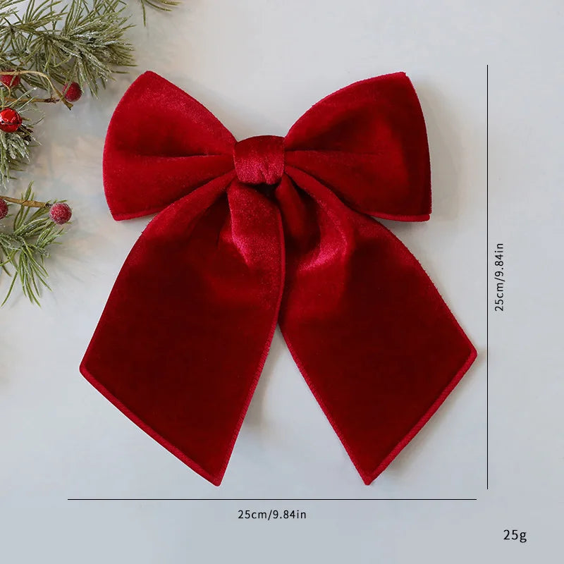 25cm Glitter Christmas Bow Decoration | Xmas Tree Pendant