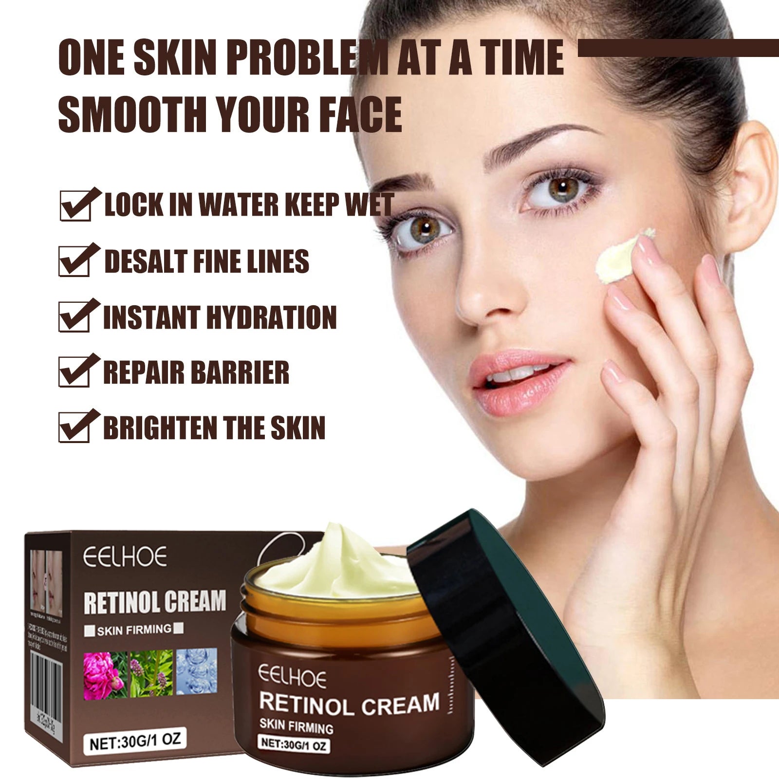 Eelhoe Double Retinol Face Cream – Anti-Aging & Brightening Anti-Aging Face Cream Oasis Select