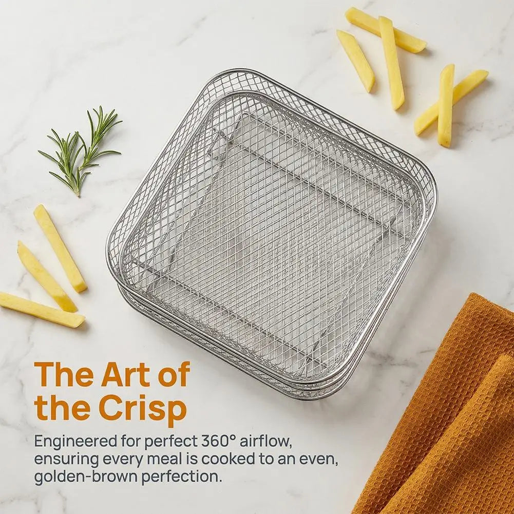 Stainless Steel Air Fryer Stackable Mesh Rack – Oven & Dehydrator