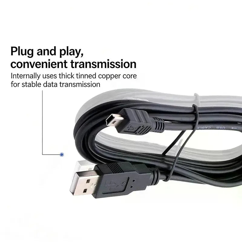 Trapezoidal Connector Data Cable To Usb 2.0 T-Type Connector Mini 5-Pin Mp3/Mp4 Data Cable Oasis Select