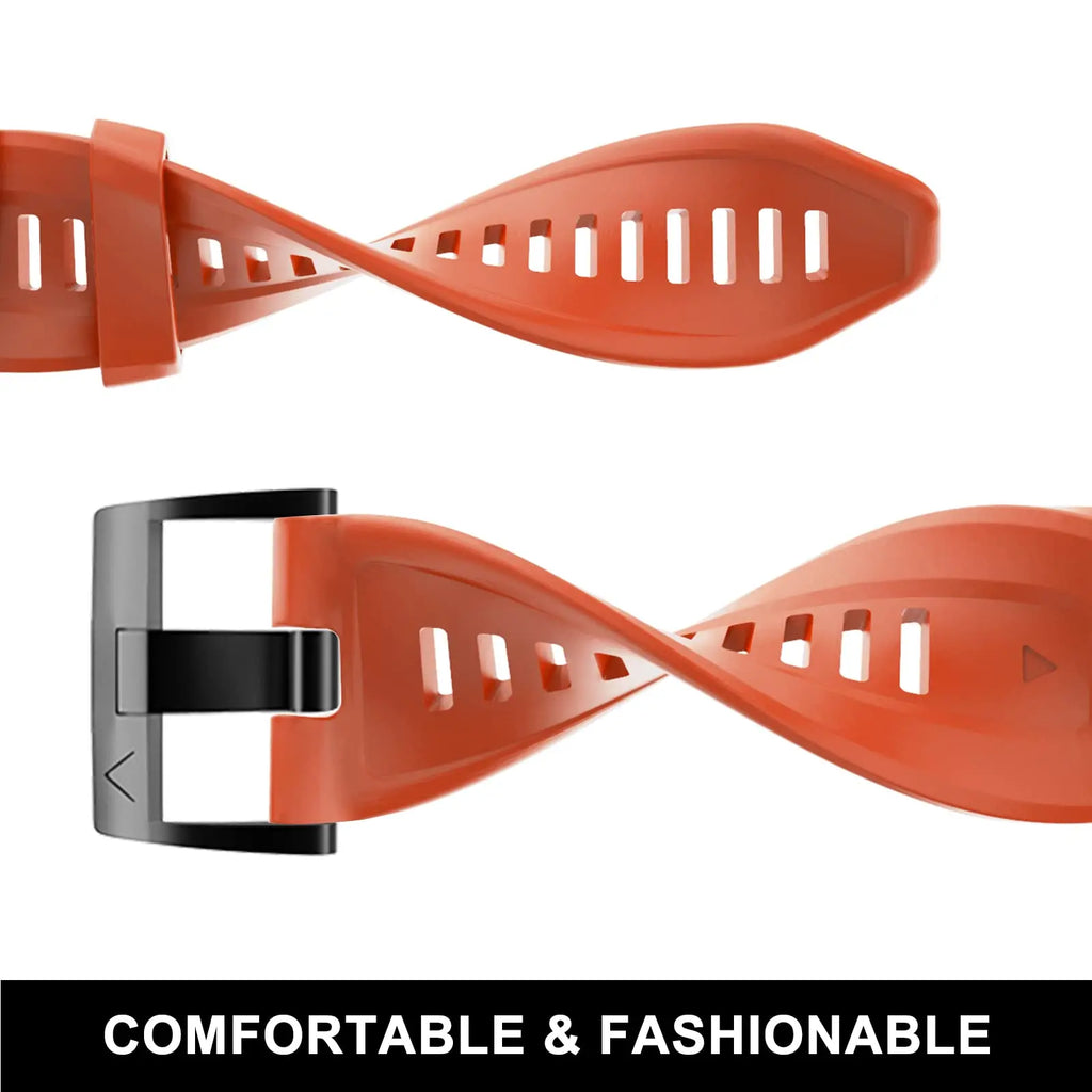 Silicone Watch Band for Garmin Fenix 7X 6X 5X – 22mm & 26mm Smartwatch Band Oasis Select