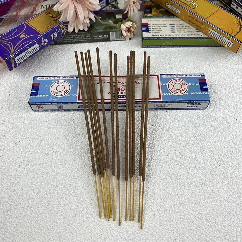 5BOX NAG Champa Incienso Satya Incense Collection Satya Handmade Sticks with Flavors Refreshing Medicinal Aromas Home Fragrances Oasis Select
