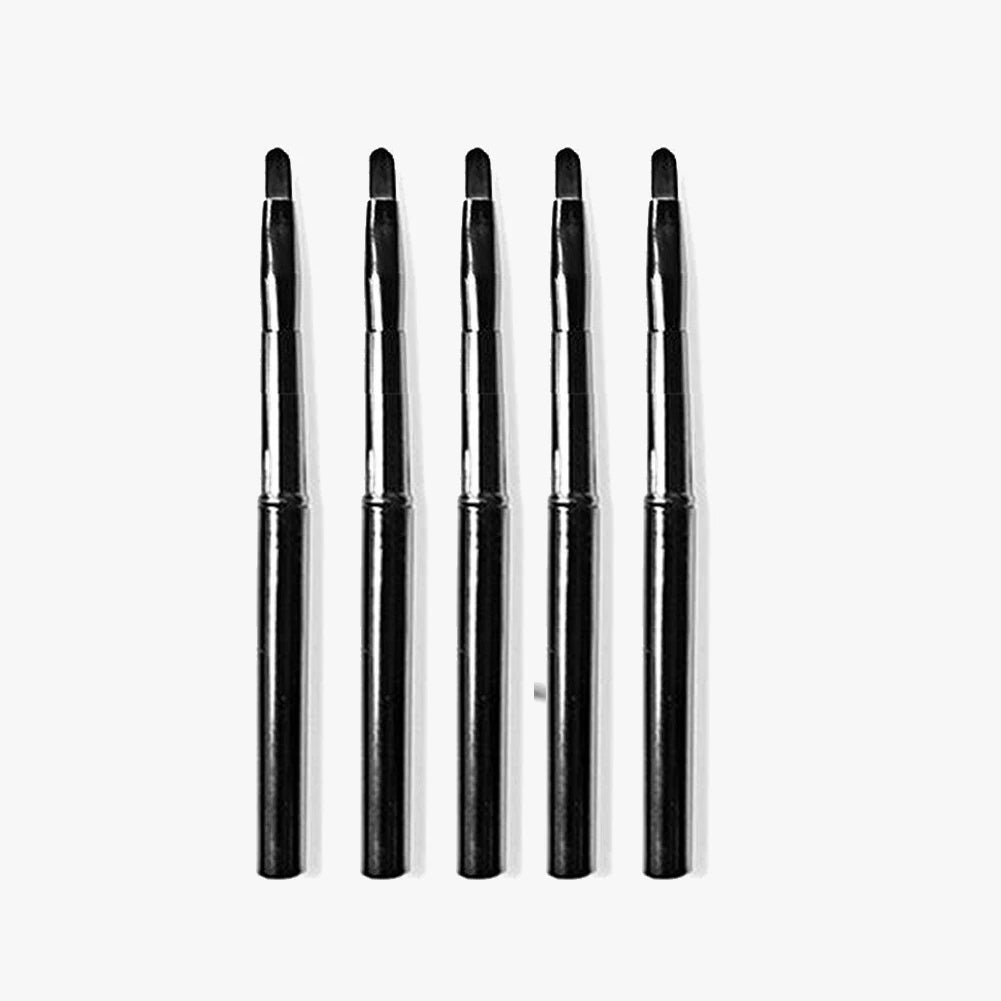 Makeup Lip Brushes Lipliner brushes Black with Cap Retractable Lipstick Brush Travel Portable lip scrub brush Gloss Makeup Brush Oasis Select 5pcs