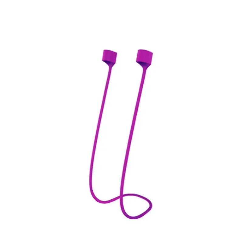 1-5pcs for AirPods Magnetic Silicone Anti-lost Neck Strap Wireless Earphone String Rope Headphone Cord Earphone Accessories Oasis Select Purple Magnetic