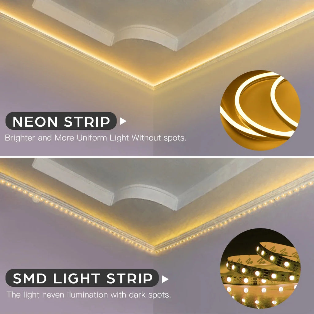LED Night Light Neon Strip 24V Smart Human Sensor Black Silica Gel Tube Night Motion Induction Lamp for Bedroom Bathroom Stairs Oasis Select