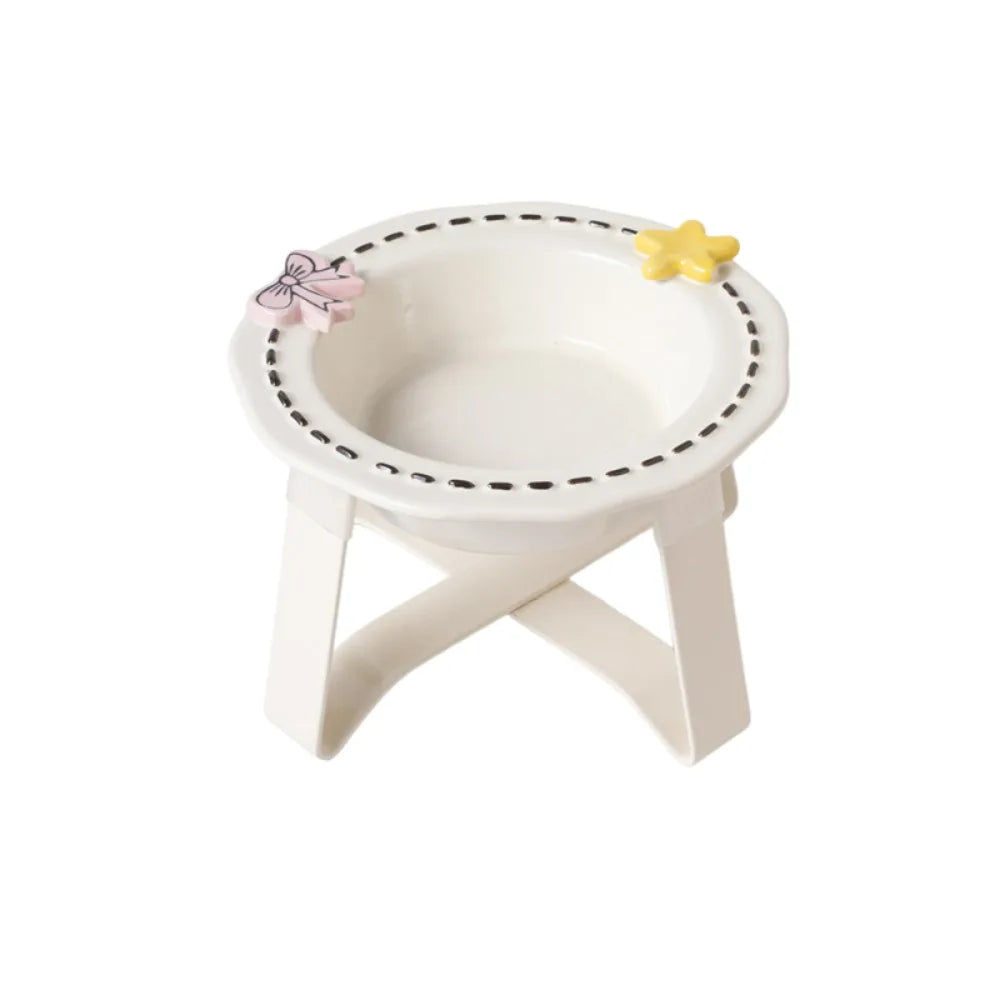 Elevated Ceramic Cat Bowl with Stand – Anti-Slip Feeding Station