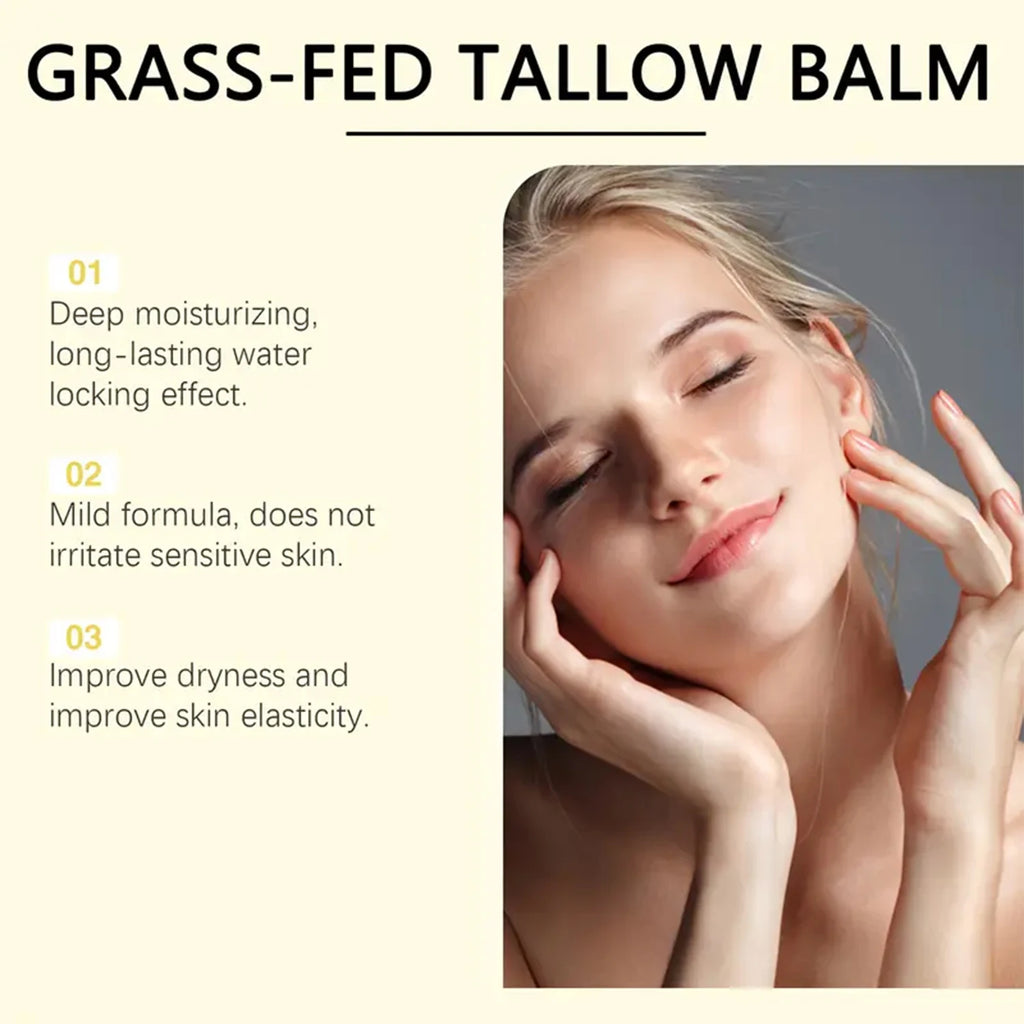 Grass-Fed Tallow Balm – Bee Venom & Caffeine Moisturizer Tallow Moisturizer Balm Oasis Select