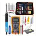 EU Plug Soldering Iron Kit Multimeter Professional Electronic DIY Kits Adjustable Temperature Hot Pen Soldering Iron Pyrography Oasis Select 1 Set