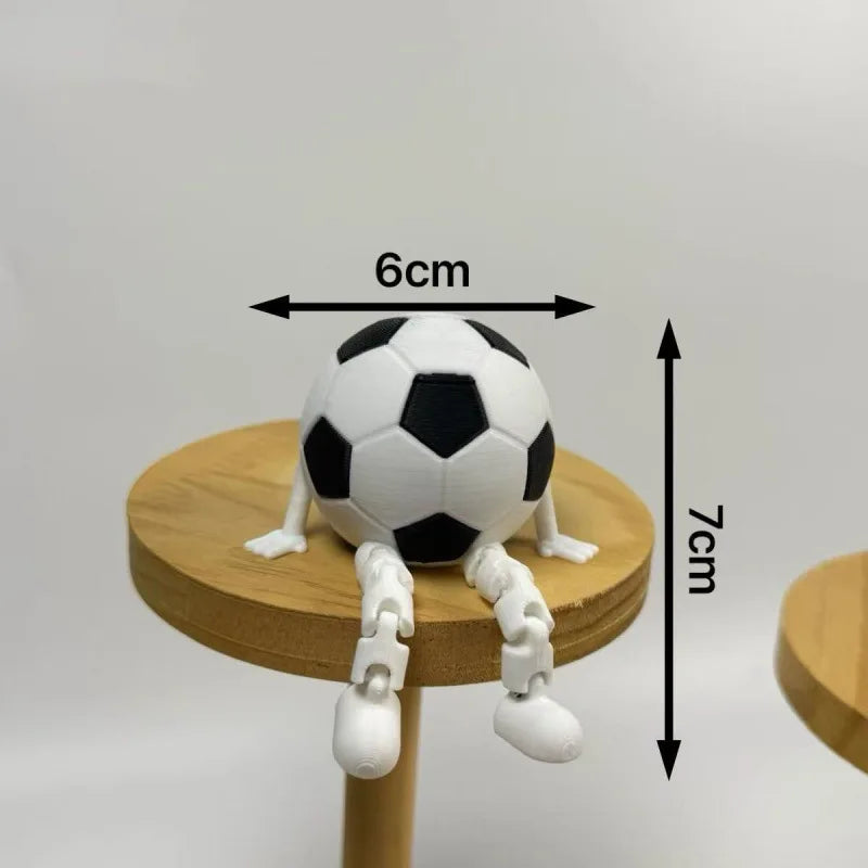 Articulated Sports Ball Figurines Creative Golf Soccer Basketball Decor Home Office Movable Joint Desktop Ornaments Idear Gift Oasis Select Football