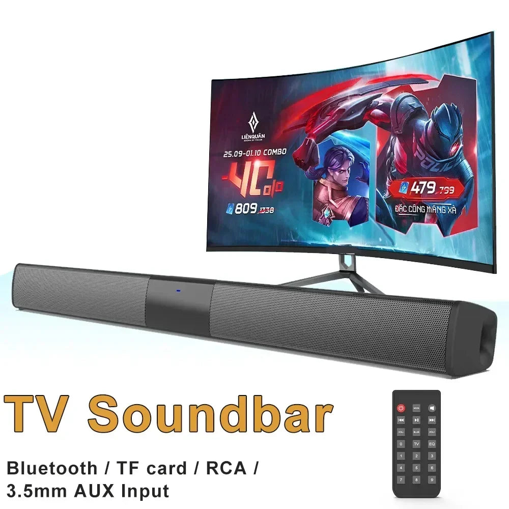 AyeBeau Wireless Soundbar – Bluetooth 5.3, Bass & Remote