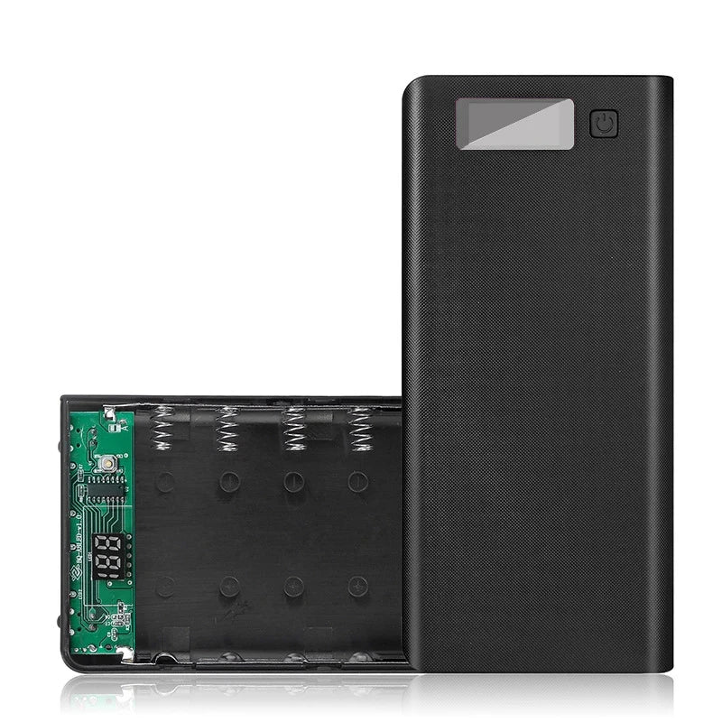 8*18650 Battery Holder Dual USB Power Bank Battery Box Mobile Phone Charger DIY Shell Case Charging Storage Case For Xiaomi Oasis Select Black