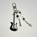 Guitar & Microphone Keychain Bag Charm | Music Lover Gift