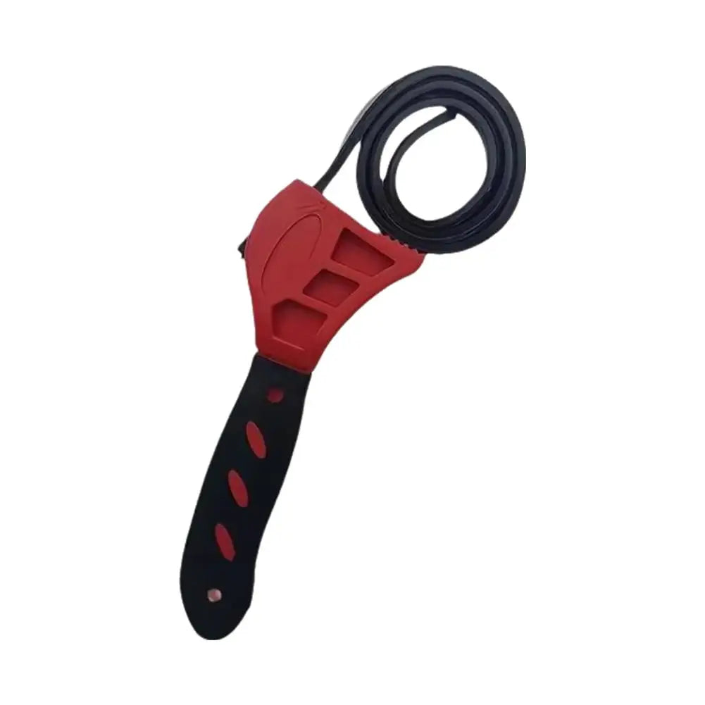 6/8 Inch Adjustable Belt Wrench – Oil Filter Strap Spanner Belt Wrench Tool Oasis Select Red 6-Inch