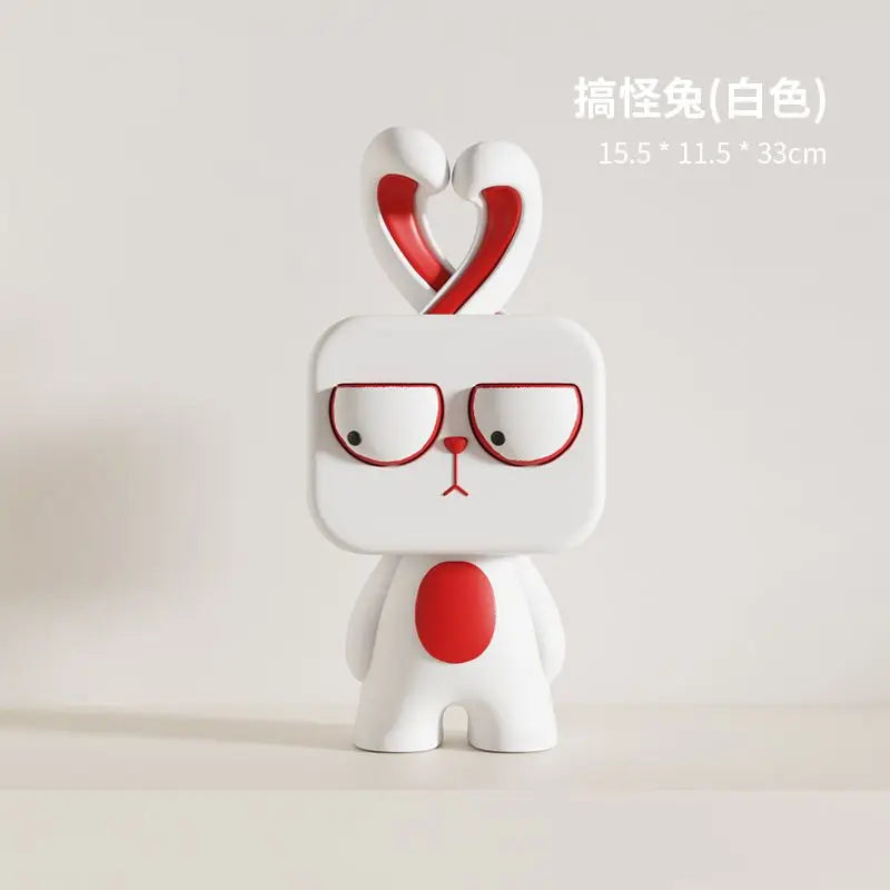TV cabinet ornament home jewelry entrance high-end soft decoration jewelry cream style model room wine cabinet decoration Oasis Select White Rabbit