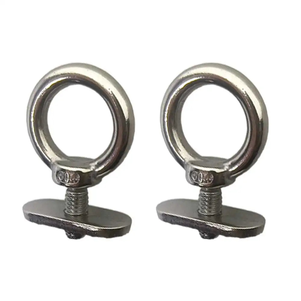 2/4pcs Stainless Steel Adjustable Kayak Track Mount Slider Block with Round Eye Plate Screw for Kayak Boat Deck Rail Mounting Oasis Select 2pcs