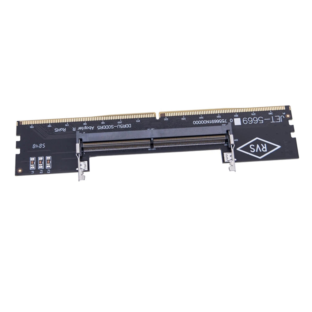 DDR3 DDR4 DDR5 Laptop to Desktop Memory Adapter Card SO-DIMM To PC DIMM Card DDR3 DDR4 DDR5 Memory RAM Connector Adapter Oasis Select Black
