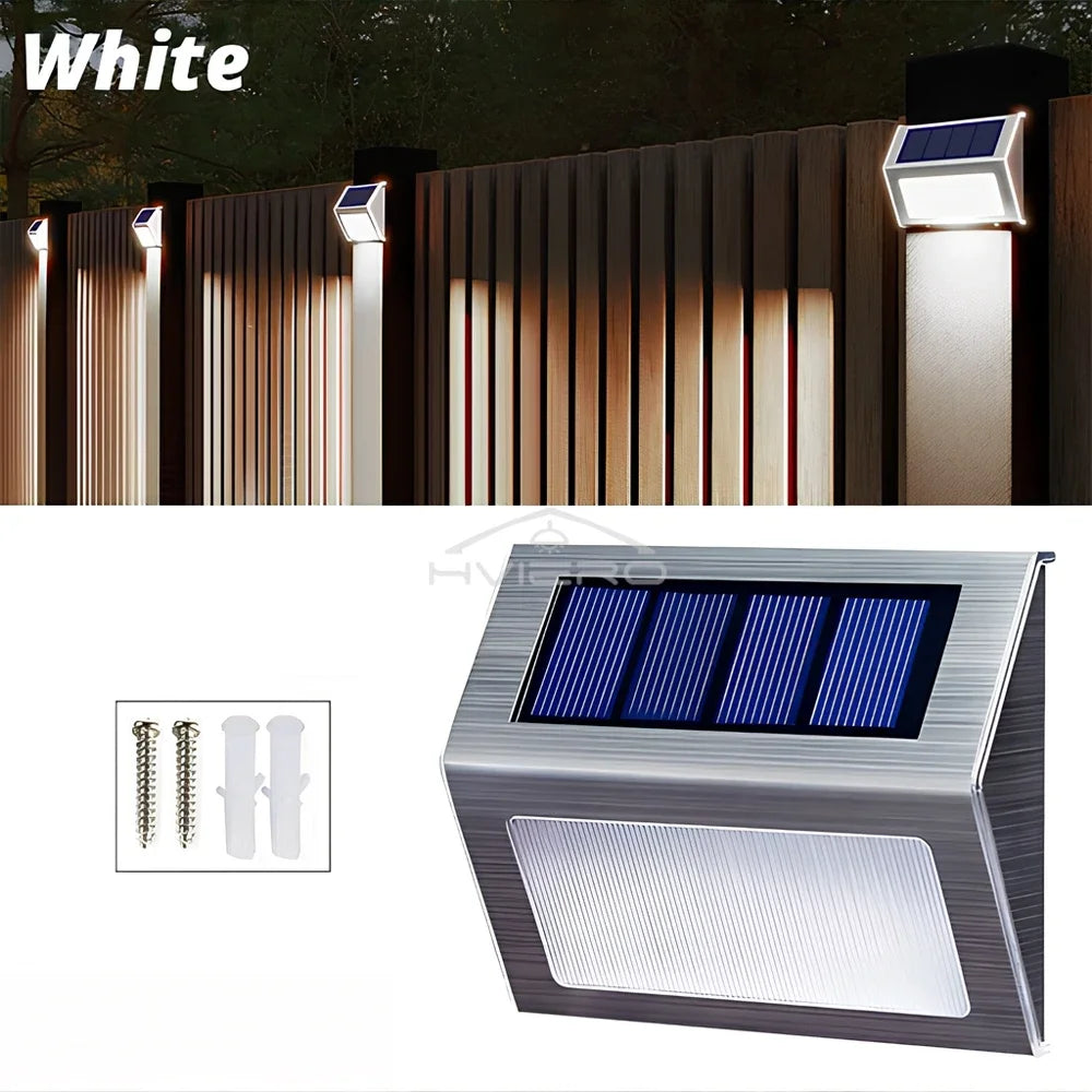Solar LED Stair & Wall Lights – Waterproof Outdoor Garden Lamp