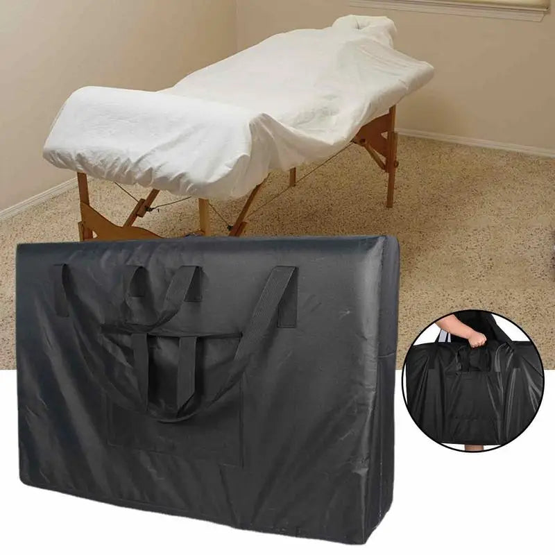 Black Handbag For Massage Table Carrying Bag For Nail Desk Beauty Bed Bag 600D Oxford Cloth Folding Storage Carry Bag Oasis Select