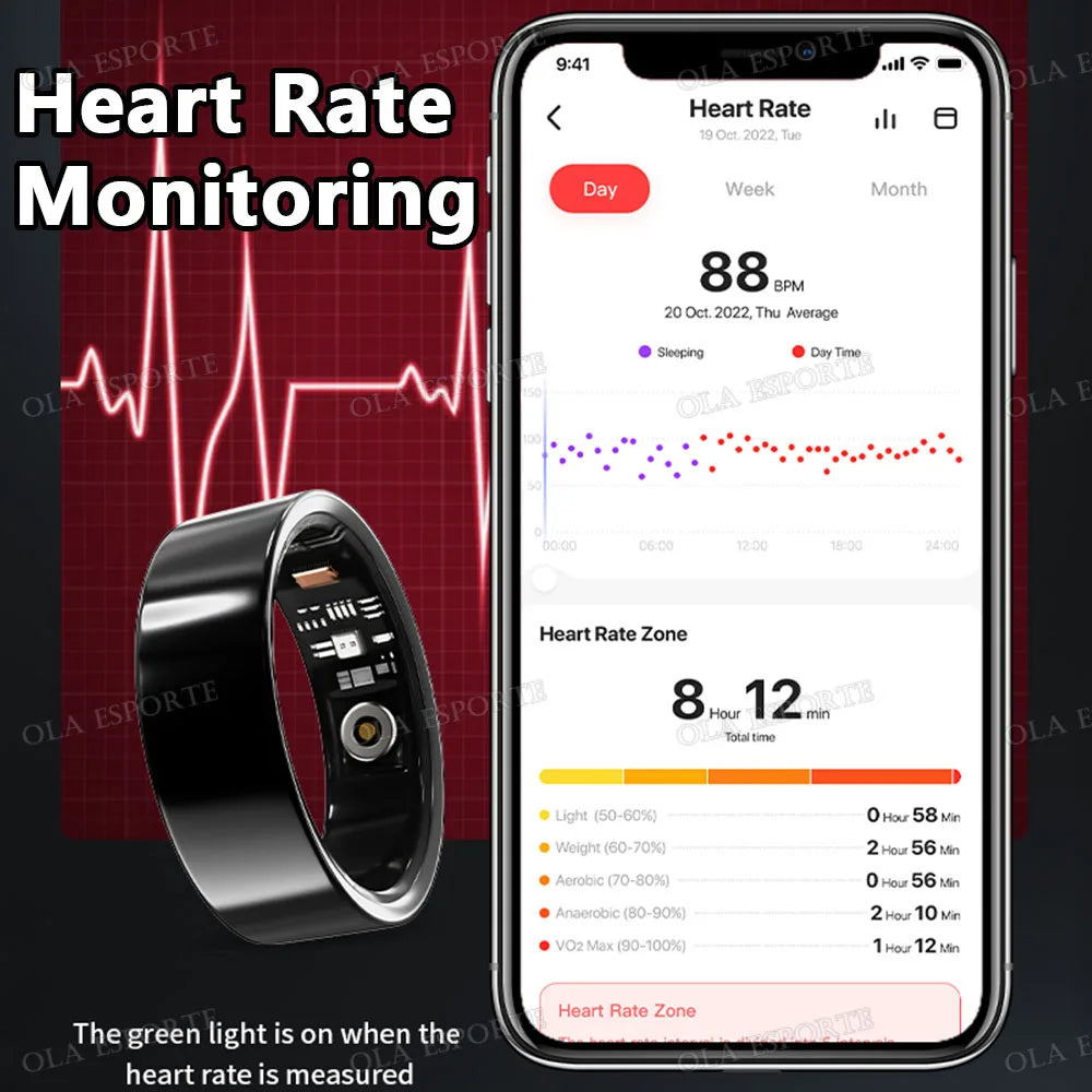 Smart Ring – Heart Rate, Sleep & SpO2 Tracker | IP68 5ATM