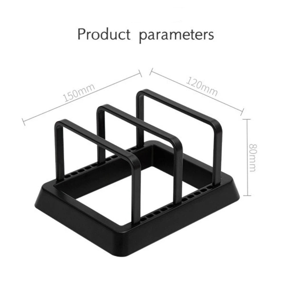 Multilayer Plastic Cutting Board Rack & Pot Lid Organizer