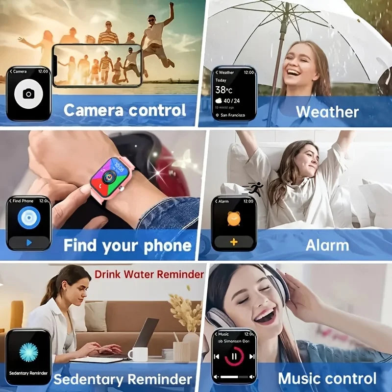 ERUN 1.83" Smart Watch – Bluetooth Calling, AI Voice & Music