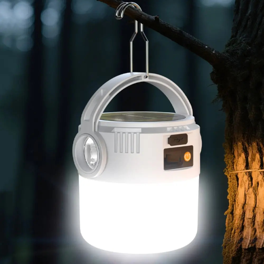 Solar LED Camping Light – IP55 Waterproof, USB Rechargeable